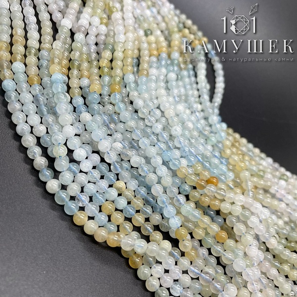 4,5 мм Аквамарин шар микс 