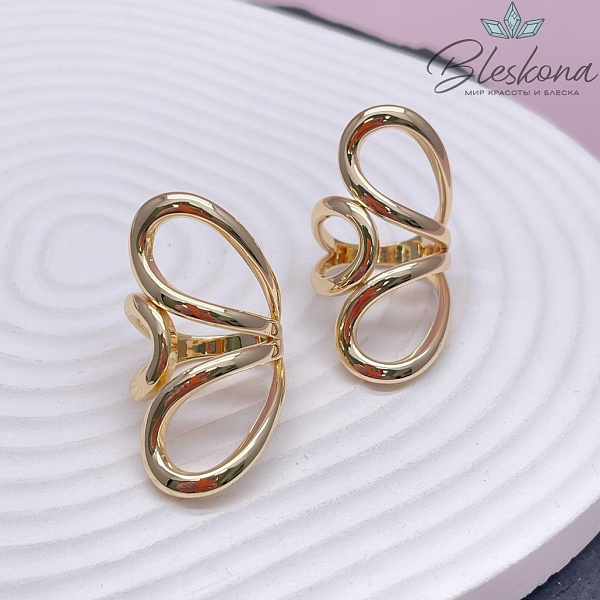 21,5 мм Цвет золото, Кольцо безразмерное 