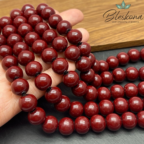 12 мм Гематин имитация, цвет бордо