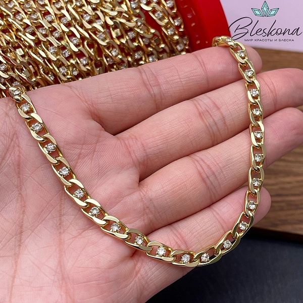 Цепь №218-1 цвет золото 9,7*5 мм