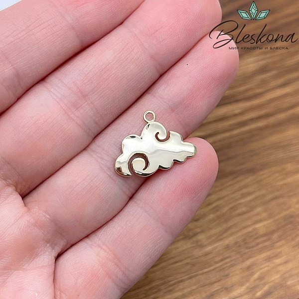 13,5*18,7 мм Цвет золото, Подвеска облачко 