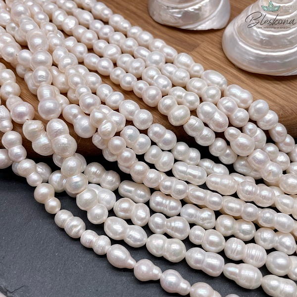 Жемчуг барочный белый 8,5-9 мм