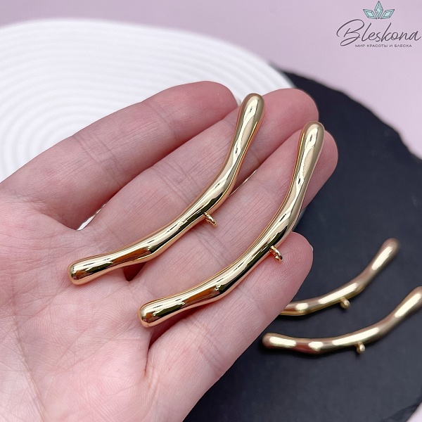 63*6 мм Цвет золото, Бейл трубочка разъемное кольцо
