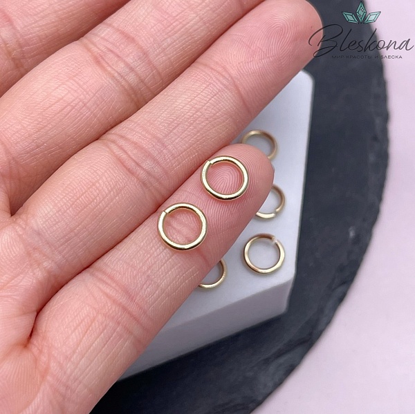 8*1,2 мм Цвет золото, Колечки уп. 1 гр. 