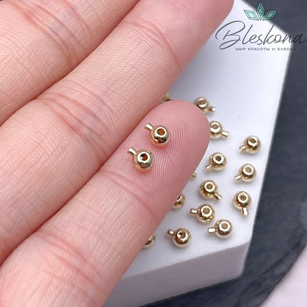 3,5 мм Цвет золото, Кримпы One Touch Шар