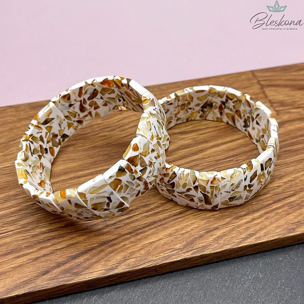 Янтарь мозаика  прямоугольник 21*9 мм сет 20 см