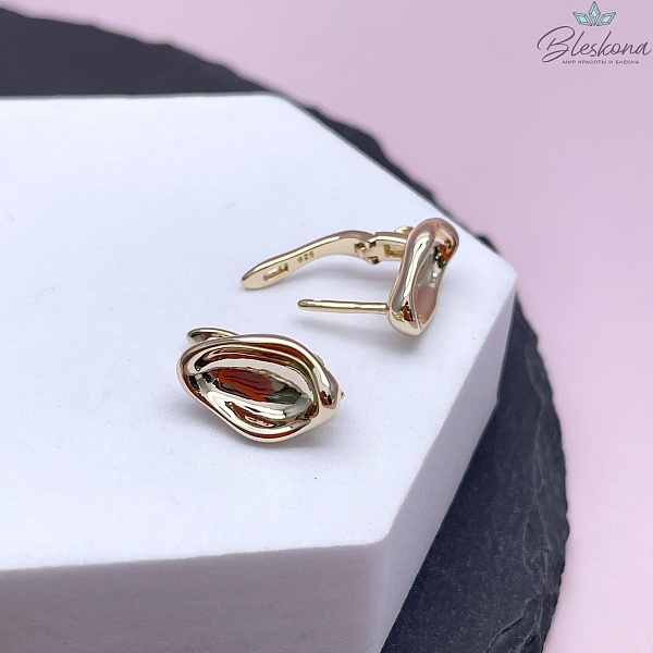 16*10 мм Цвет золото, Швензы Овал фриформ Люкс