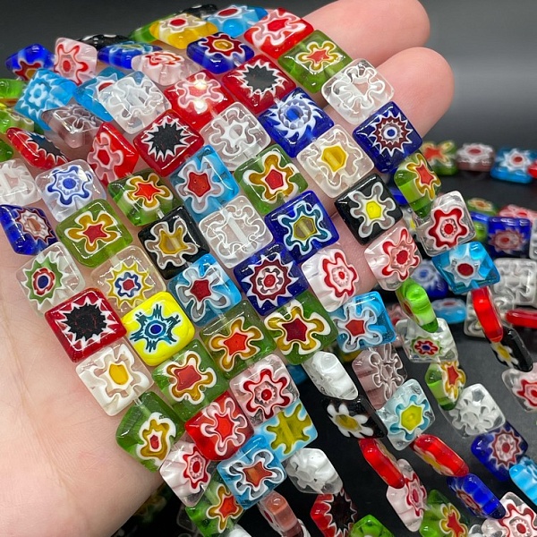 Муранское стекло  квадрат 10мм