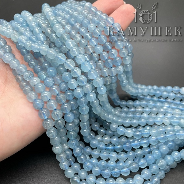 Аквамарин шар №2 6 мм