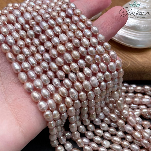 Жемчуг рис фиолетовый 4,5-5 мм