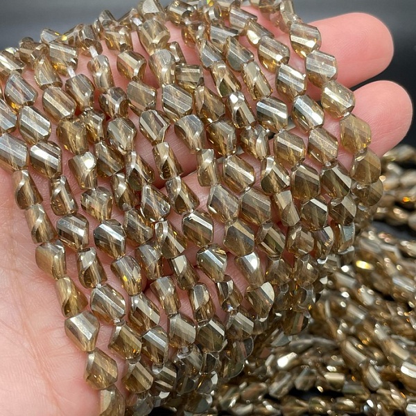 6*7,5 мм Стекло Lux, фриформ, цвет темно- песочный 