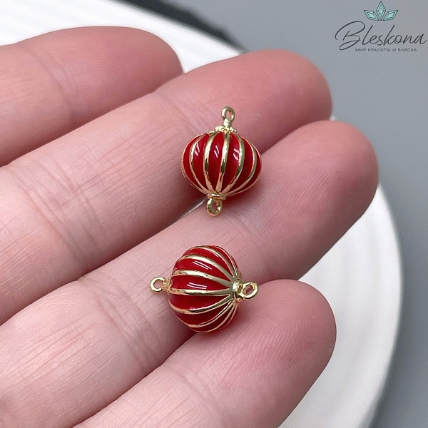 10*13,6мм, Коннектор китайский фонарик , цвет золото 