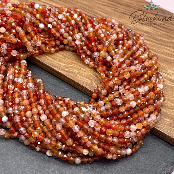 Сердолик микроогранка 4 мм