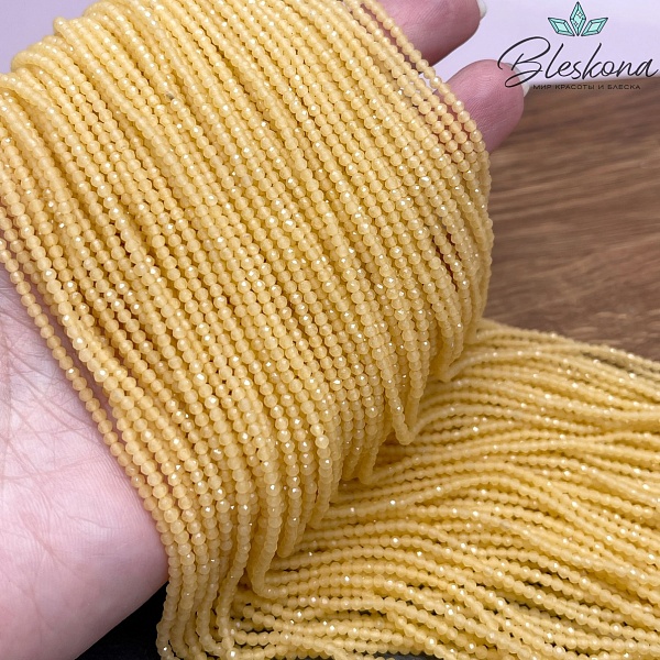 Лунный камень желтый тонированный (имитация) 2 мм