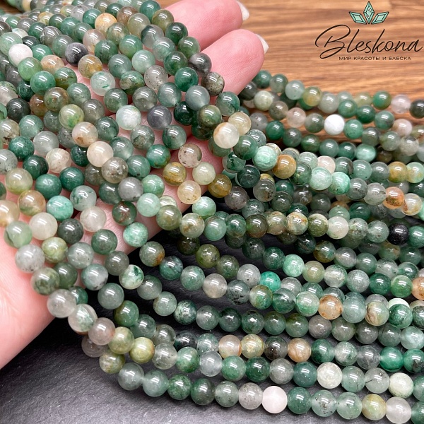 Лепидолит зеленый 6 мм №1