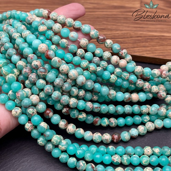 Варисцит зеленый (имитация) №1 6 мм