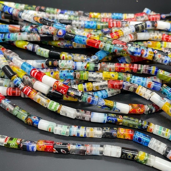 Муранское стекло  трубочки 5*8 мм