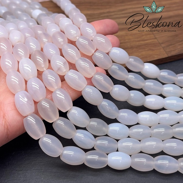 Агат серый бочата 14*10 мм