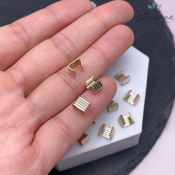 5*7 мм Цвет золото, Зажим-ограничитель