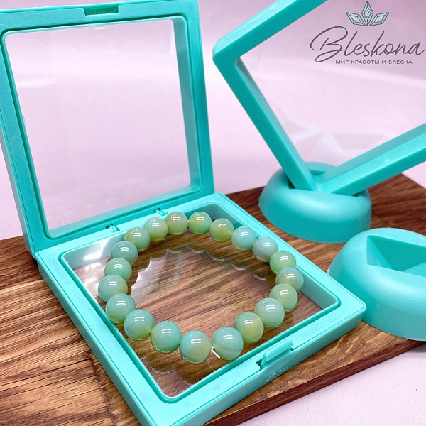 Прозрачный дисплей для украшений светло- зеленый 9 см