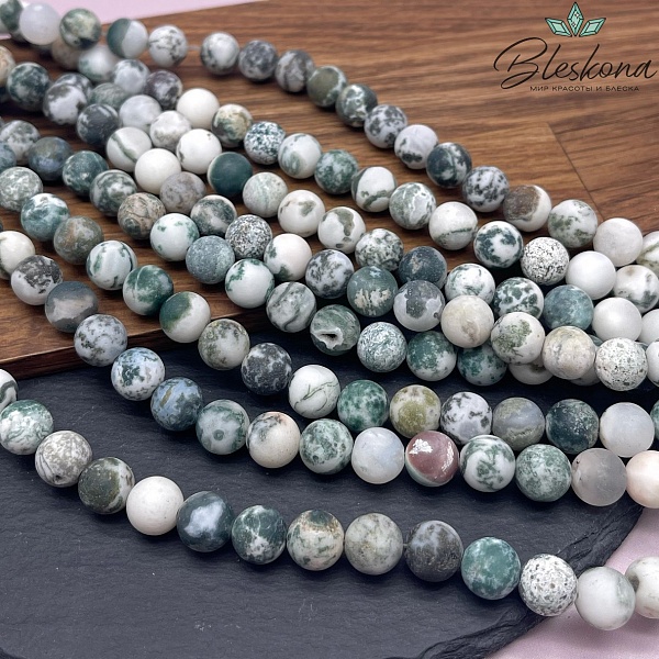 Агат древесный матовый 10 мм