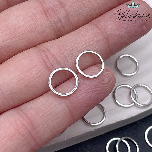 10*1 мм Цвет серебро, Подвеска кольцо уп. 10 шт