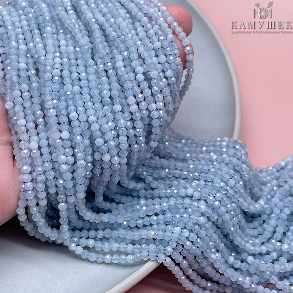 ⌀3мм Аквамарин микроогранка №2