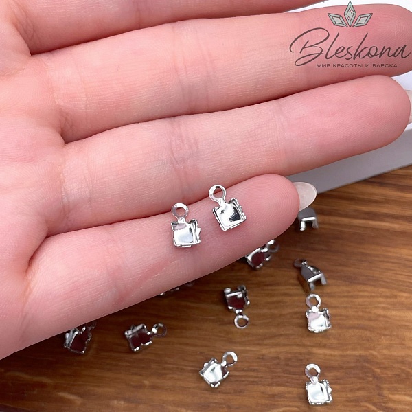 8,5*4,5 мм Цвет серебро, Концевик с цапами