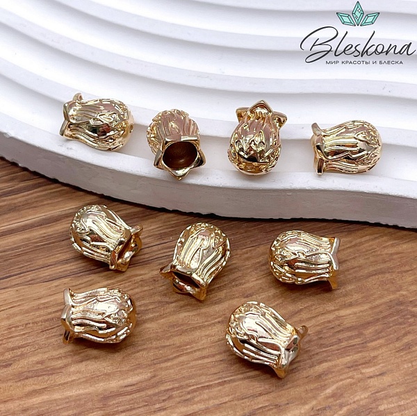 13*10 мм Цвет золото, Концевик бутон