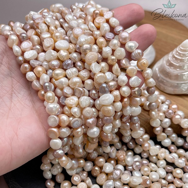 Жемчуг барочный микс 6,5-8 мм 