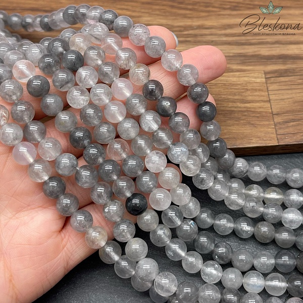 Кварц серый (тонированный) 8 мм