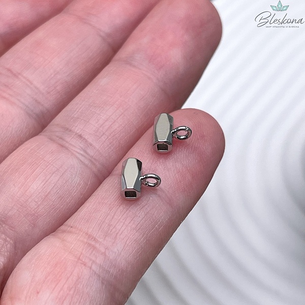 6*6 мм Цвет серебро, Бейл огранка разъмное кольцо