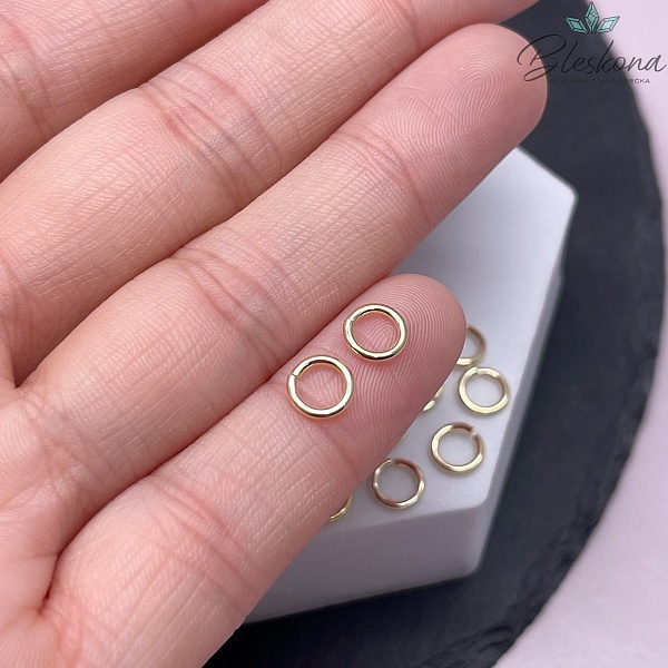 Колечки разъемные уп.1 г, цвет золото 6*1мм 