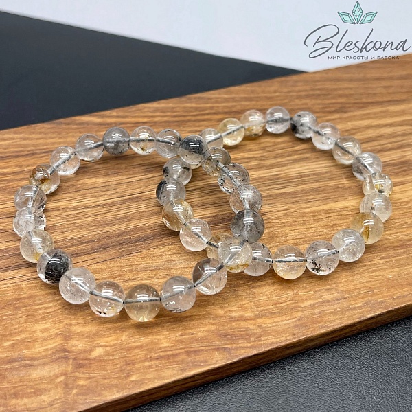 Херкимерский алмаз (кварц) №4 8 мм сет 18 см