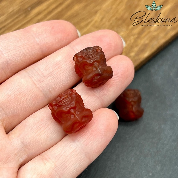 13*12 мм Резная бусина Птица из Агата 