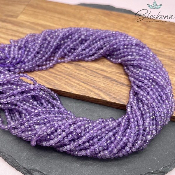 Аметист алмазная огранка №3 3 мм