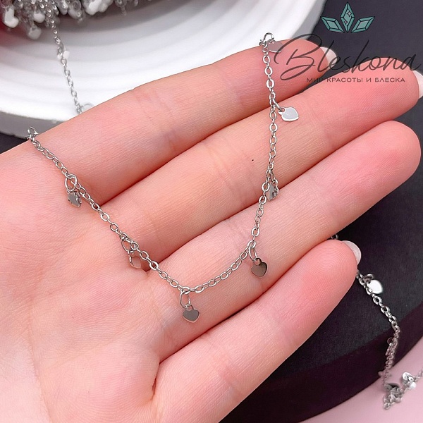 Цепь №12 цвет серебро 1,7*2 мм