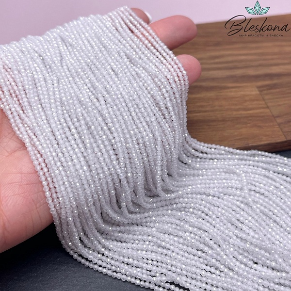 Циркон огранка белый 2 мм (кубический цирконий, фианит) 