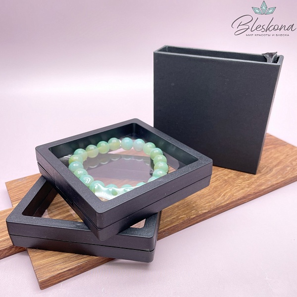 Прозрачный выдвижной дисплей для украшений черный 9,5 см