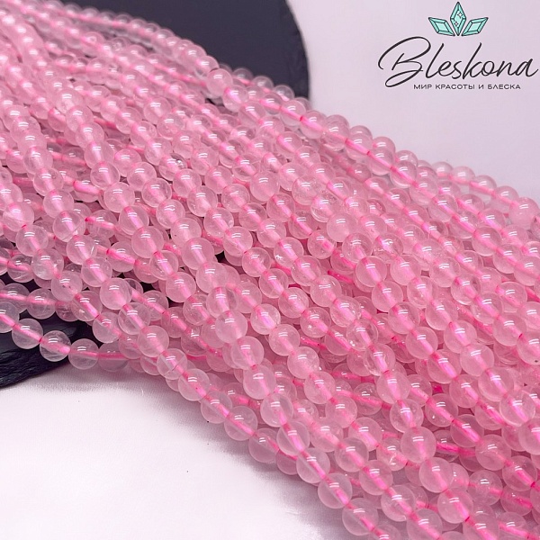 Розовый кварц 6 мм