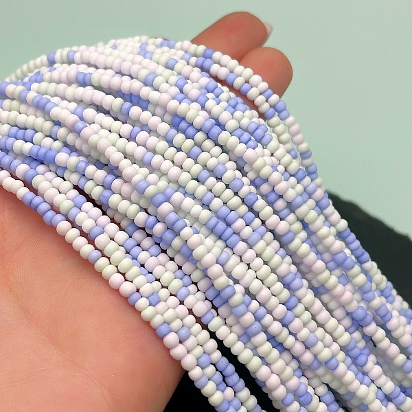 3*2 мм Бусины стекло рондель микс №3