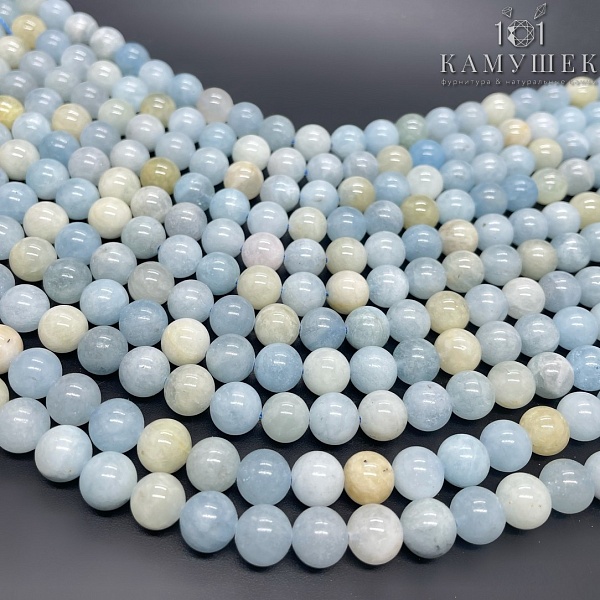 8 мм Аквамарин шар микс 