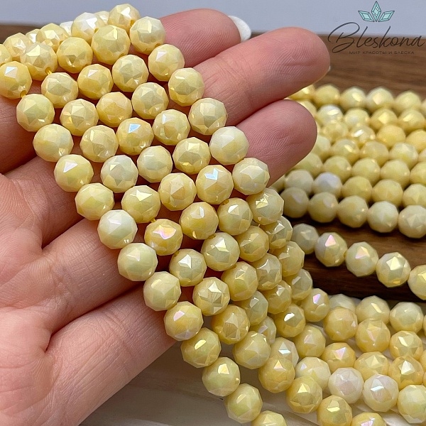 Стекло Lux желтое огранка острая 8 мм