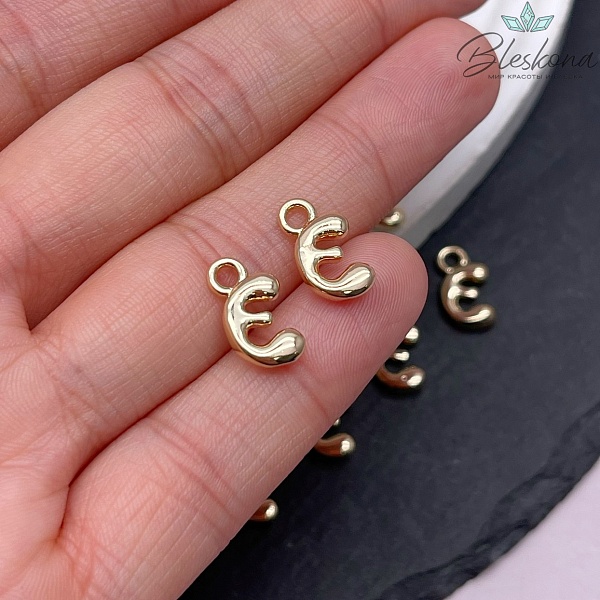 13 мм Цвет золото, Буква гладкая E 