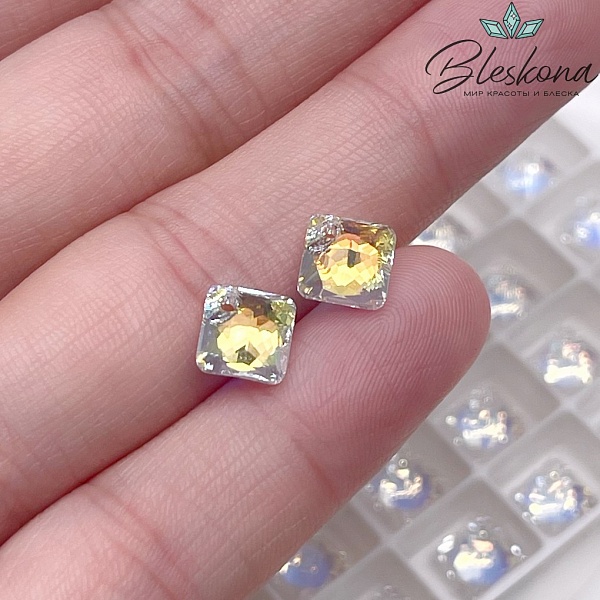 6431 Princess Cut 9 мм Crystal Aurore Boreale (AB)