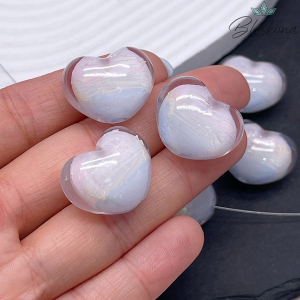 18*22 мм Бусина зефирное сердце  микс №1