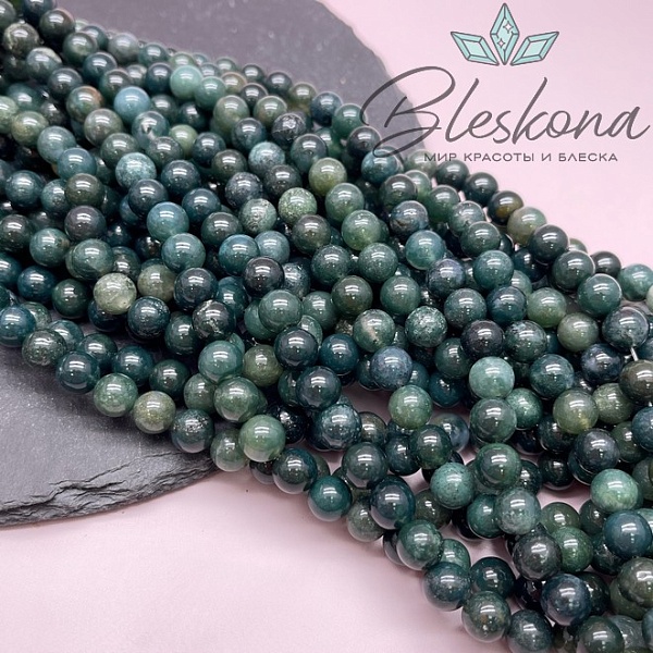 Агат моховой 8 мм