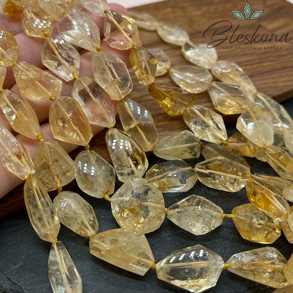 Цитрин фриформ огранка (18-21)*(13-15)мм