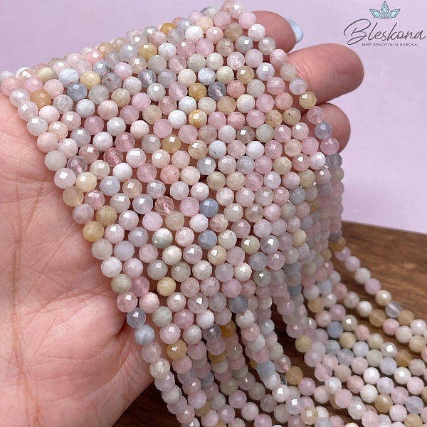 Морганит алмазная огранка №3 4,5 мм