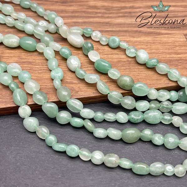 Авантюрин зеленый галтовка 6-8 мм